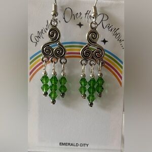 Emerald City inspired Chandelier Earrings